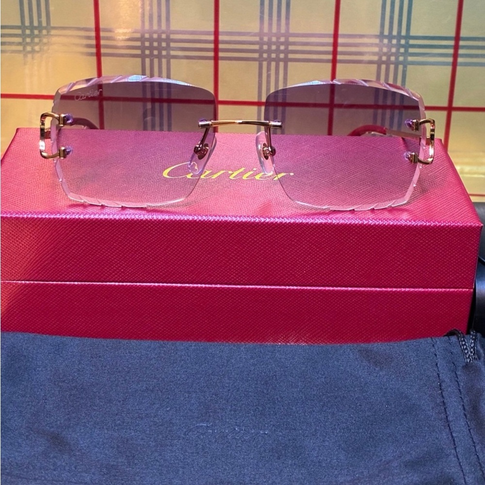 Cartier Big C Rimless Unisex Sunglasses - Picture 4 of 9